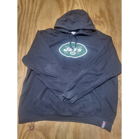 NFL Football Team Apparel Green New York Jets Logo Hoodie  L Cotton Pullover @i2 - Picture 1 of 9
